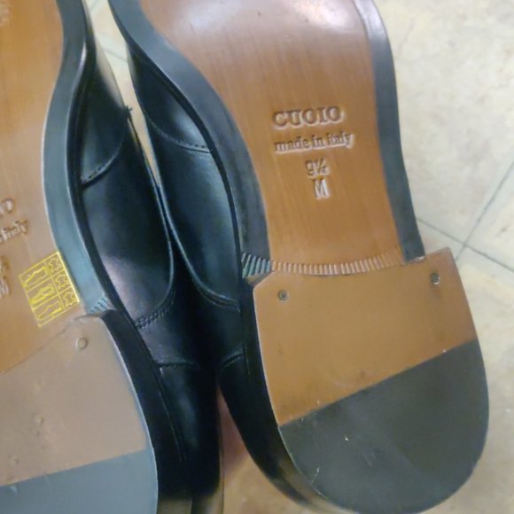 Massimo Matteo 9.5M wingtip single monk strap black made italy 7747 chisel toe - Picture 10 of 12